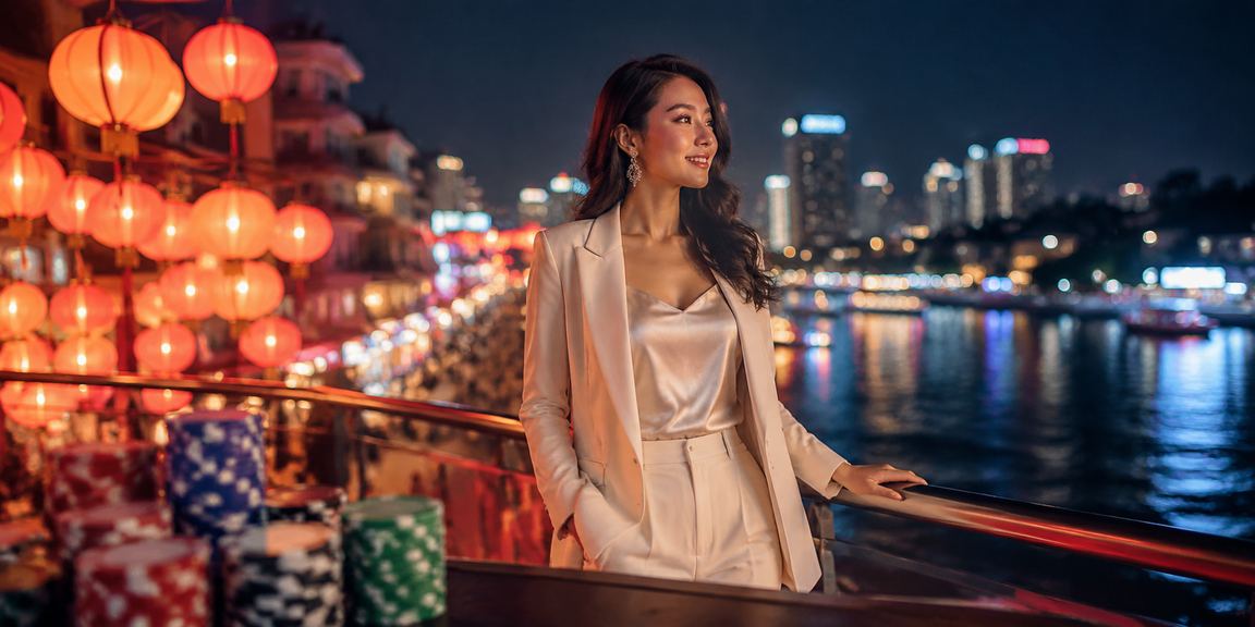 Không khí giải trí casino sôi động tại Hà Nội với đèn lồng lung linh về đêm