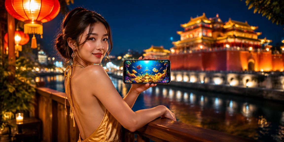 Người dùng trải nghiệm casino trực tuyến trên điện thoại tại Hội An về đêm